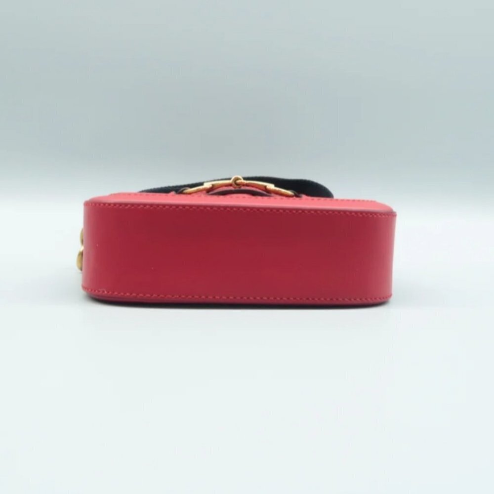 100% Authentic GUCCI Brown&Red Cloth Crossbody Bag - Picture 5 of 12